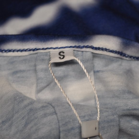 🐯 Alaster Queen NWT blue & white tie dye dress with pockets size SMALL (30) - Picture 11 of 13